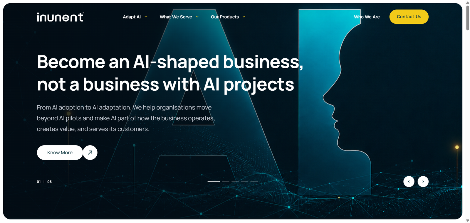 Inunent website homepage screenshot